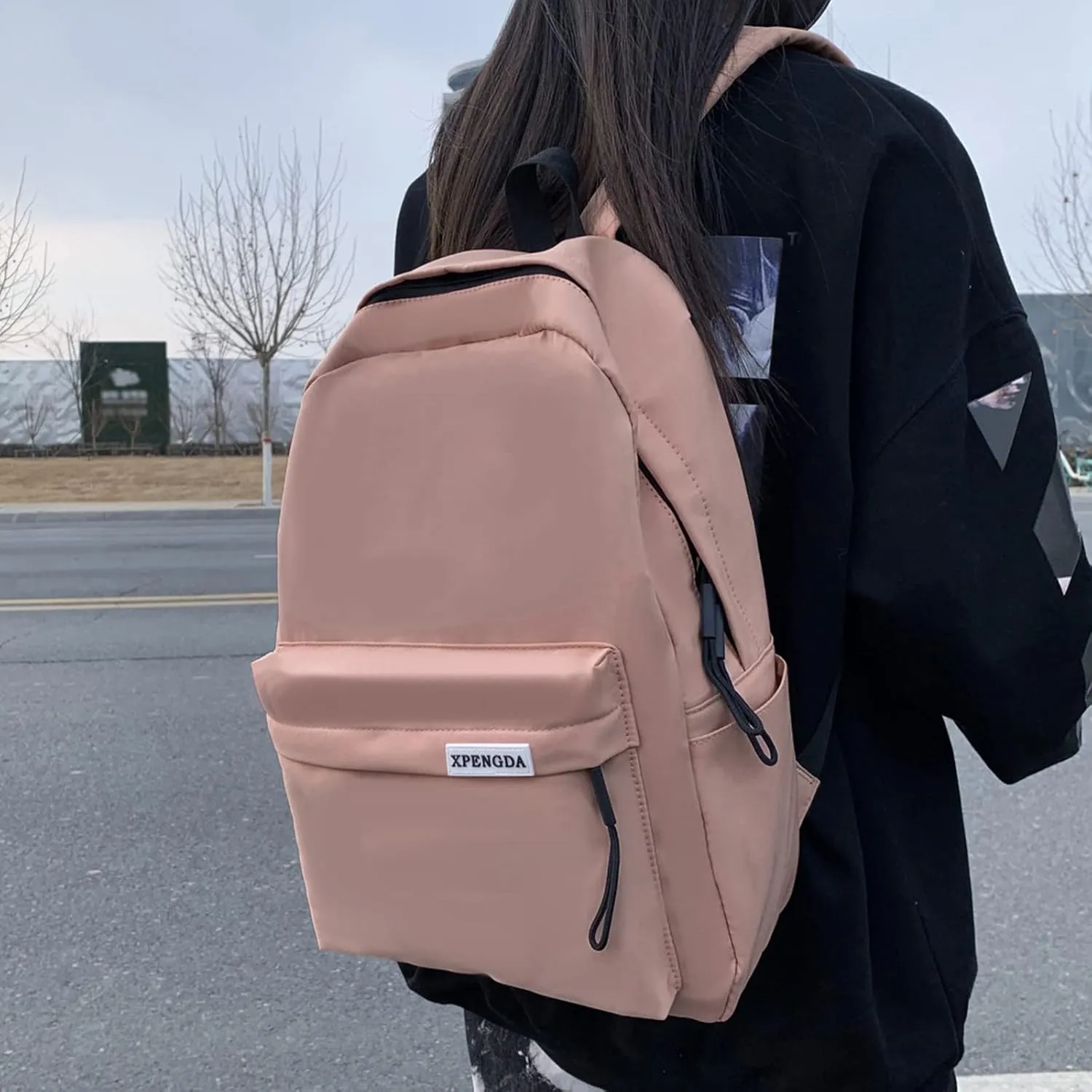 Mini Backpacks for Women Retro Large Capacity Solid Soft Fashion Backpacks Outdoor Travel Slim Laptop Backpack(One Size)