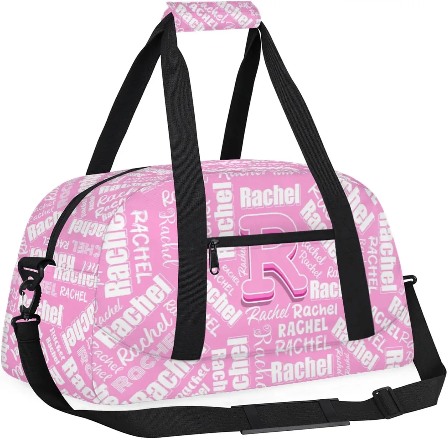 Mini Sports Duffel Bag Waterproof Custom Women Small Gym Bag 18 inch for Men Carry on Overnight Travel Tote Bag Coral Pink