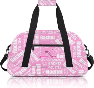 Mini Sports Duffel Bag Waterproof Custom Women Small Gym Bag 18 inch for Men Carry on Overnight Travel Tote Bag Coral Pink