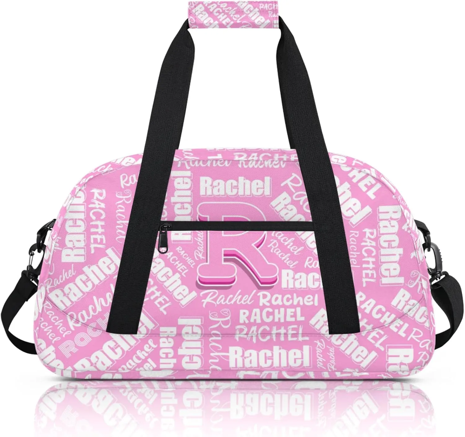 Mini Sports Duffel Bag Waterproof Custom Women Small Gym Bag 18 inch for Men Carry on Overnight Travel Tote Bag Coral Pink