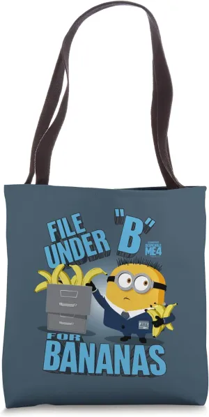 Minions Despicable Me 4 File Under B for Bananas Tote Bag
