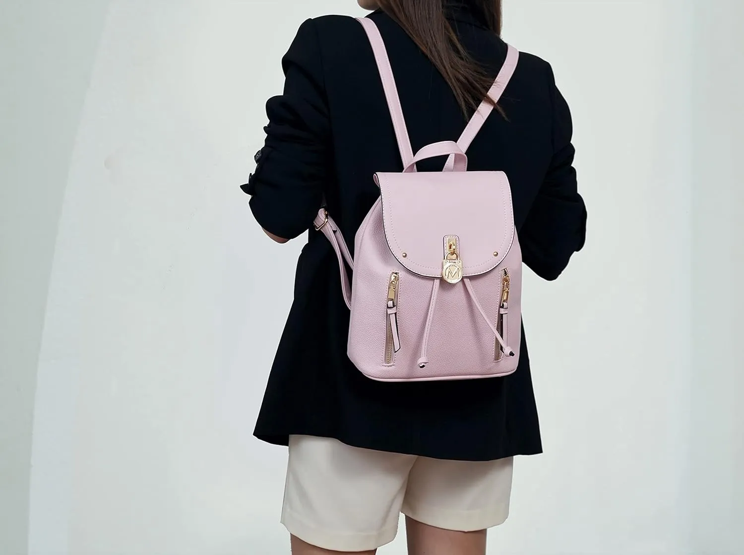 MKF Collection Backpack Purse for Women, Vegan Leather Top-Handle Fashion Daypack