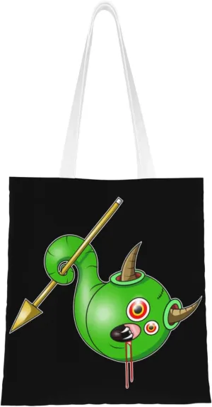 Monsters Carry Arrows Tote Bag for Women Canvas Shopping Bags Reusable Large Capacity Casual Shoulder Handbags Grocery Bags DIY Gift Bags