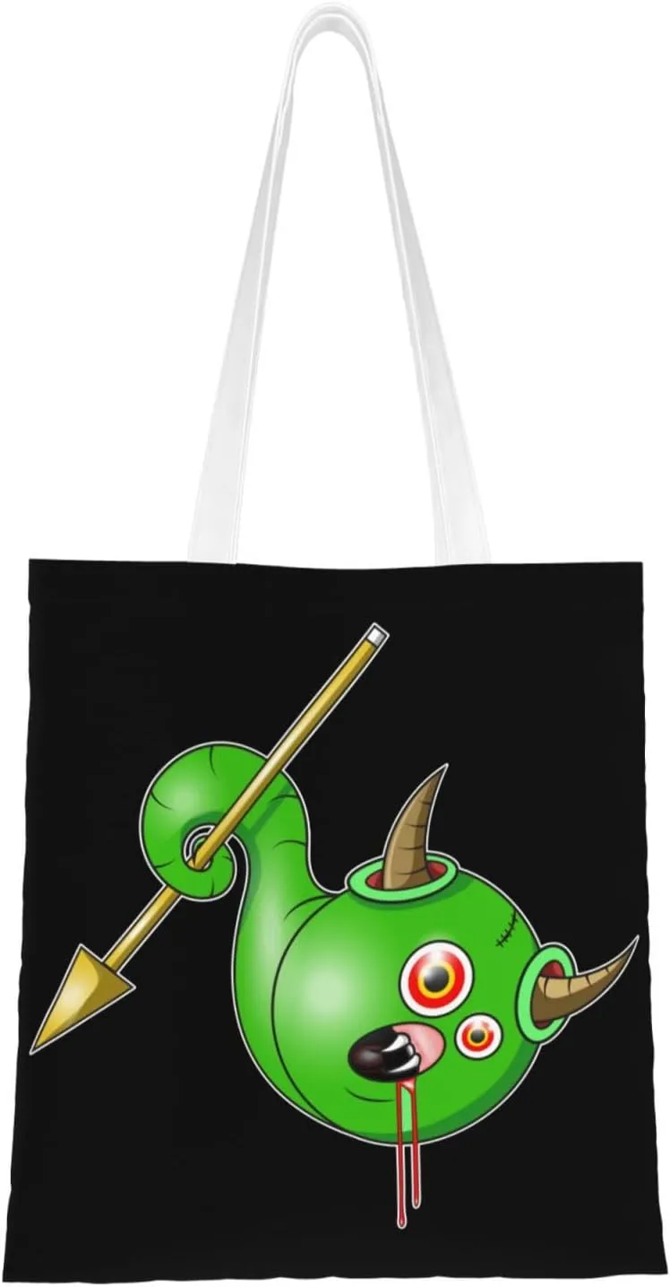 Monsters Carry Arrows Tote Bag for Women Canvas Shopping Bags Reusable Large Capacity Casual Shoulder Handbags Grocery Bags DIY Gift Bags