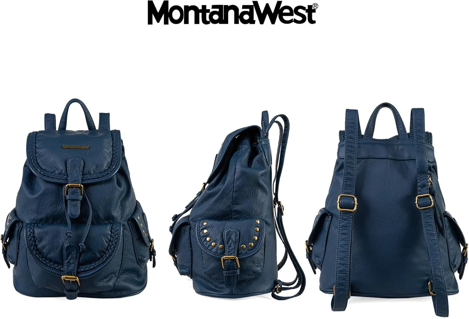 Montana West Backpack Purse for Women Soft Washed Leather Drawstring Casual Travel Backpacks