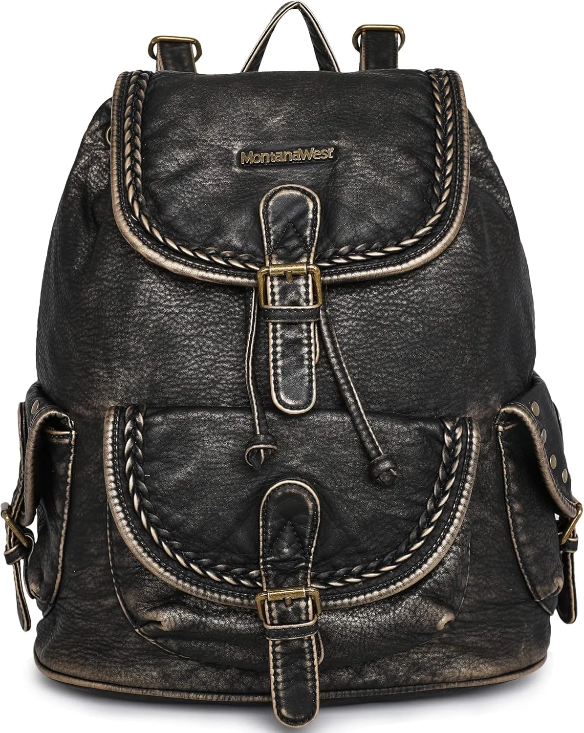 Montana West Backpack Purse for Women Soft Washed Leather Drawstring Casual Travel Backpacks