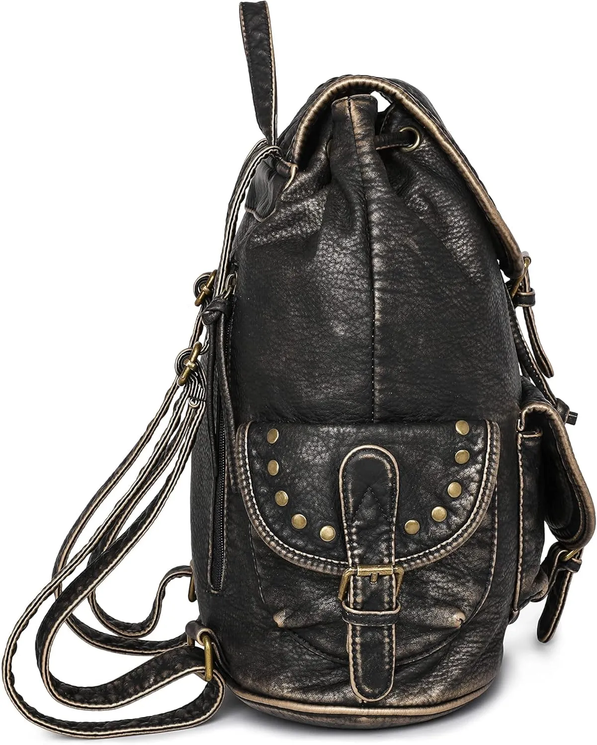 Montana West Backpack Purse for Women Soft Washed Leather Drawstring Casual Travel Backpacks