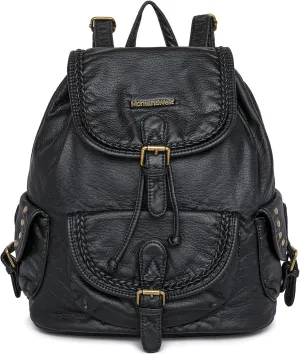 Montana West Backpack Purse for Women Soft Washed Leather Drawstring Casual Travel Large Backpacks