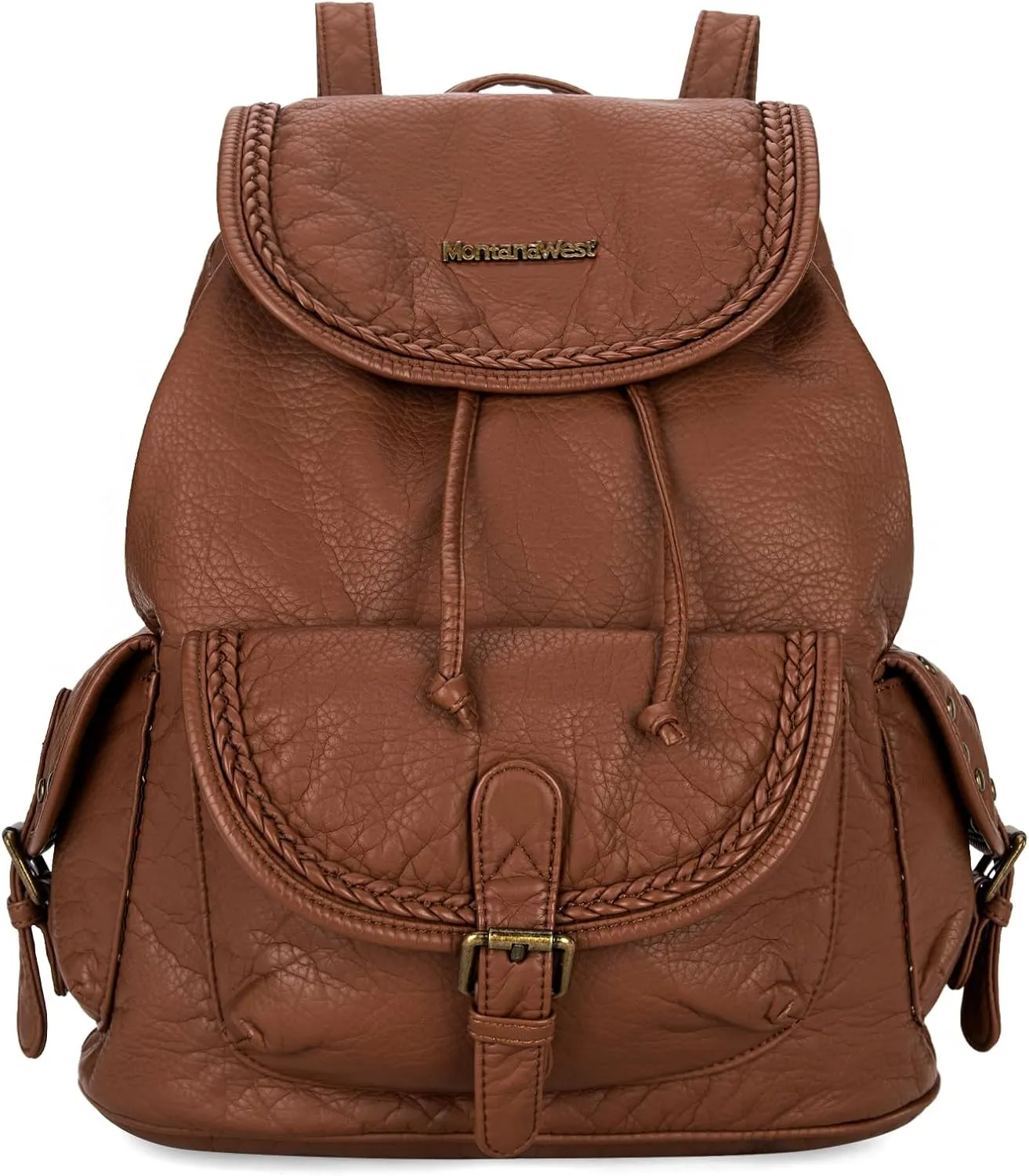 Montana West Backpack Purse for Women Soft Washed Leather Drawstring Casual Travel Large Backpacks