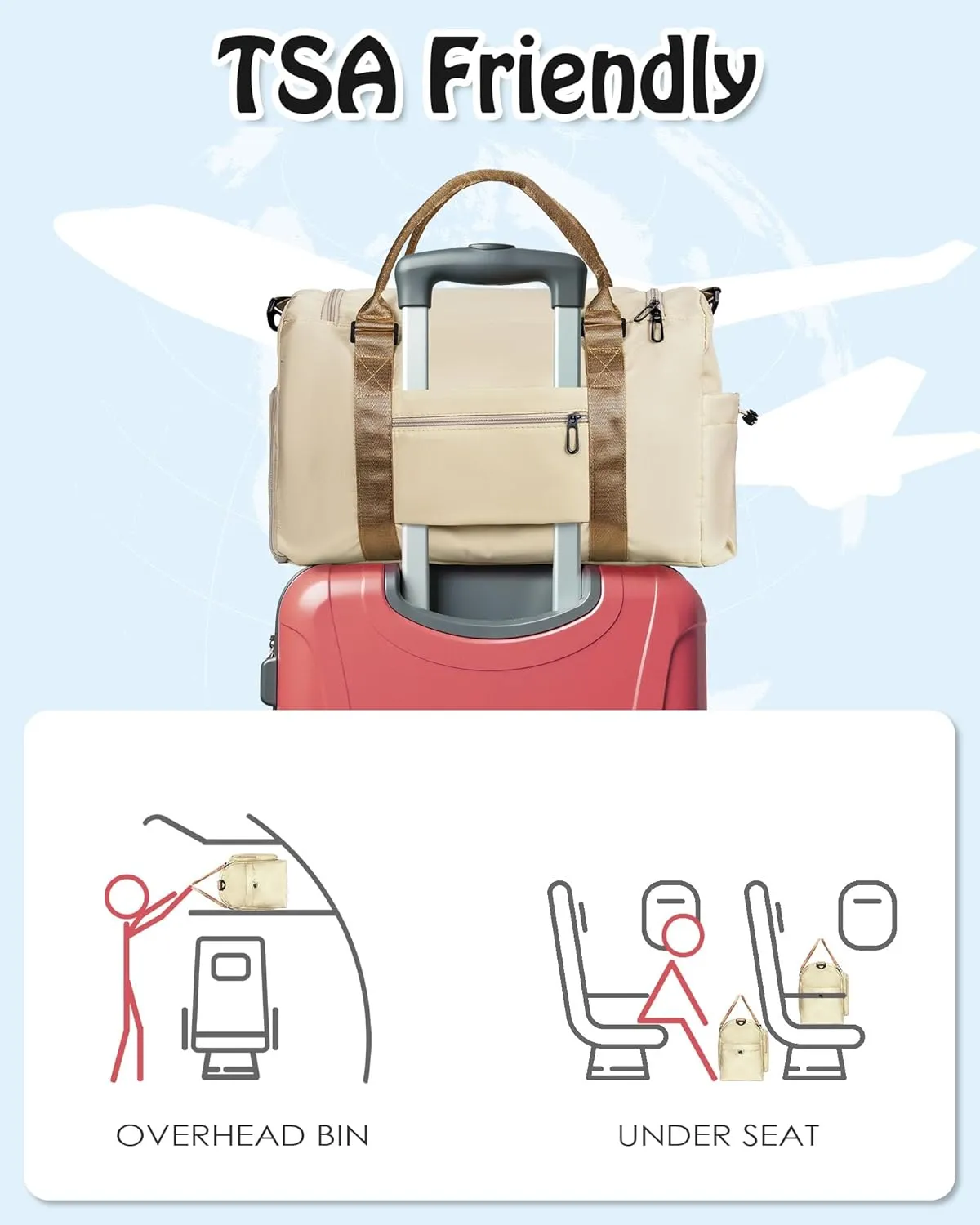 mothers day gifts for mom, Initial Travel Bag for Girls, Travel Duffel Bag, Sports Bag, Personalized Weekender Bag, bridal shower gifts for bride, teacher appreciation Gifts