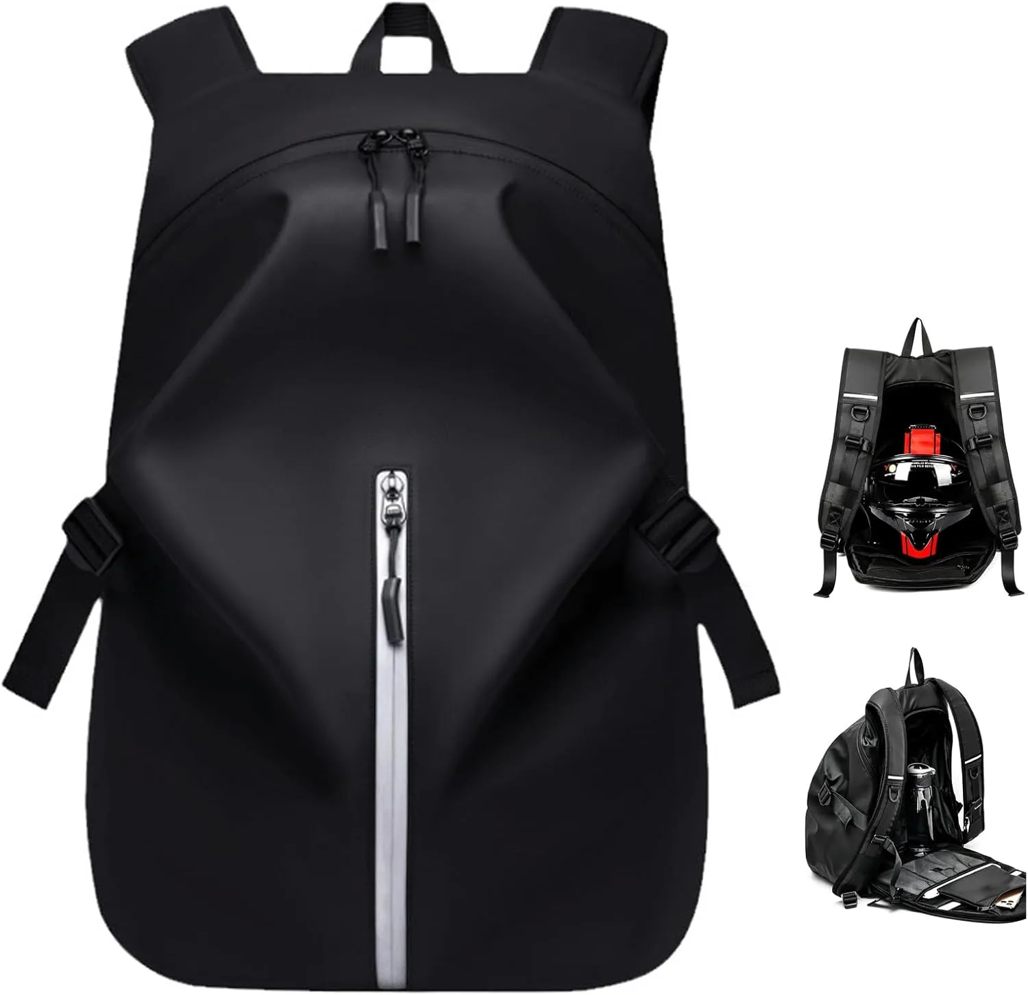 Motorcycle Backpack,waterproof helmet backpack for Men,riding bag,bikers backpack,laptop bags,large capacity travel backpacks (Black Zipper)