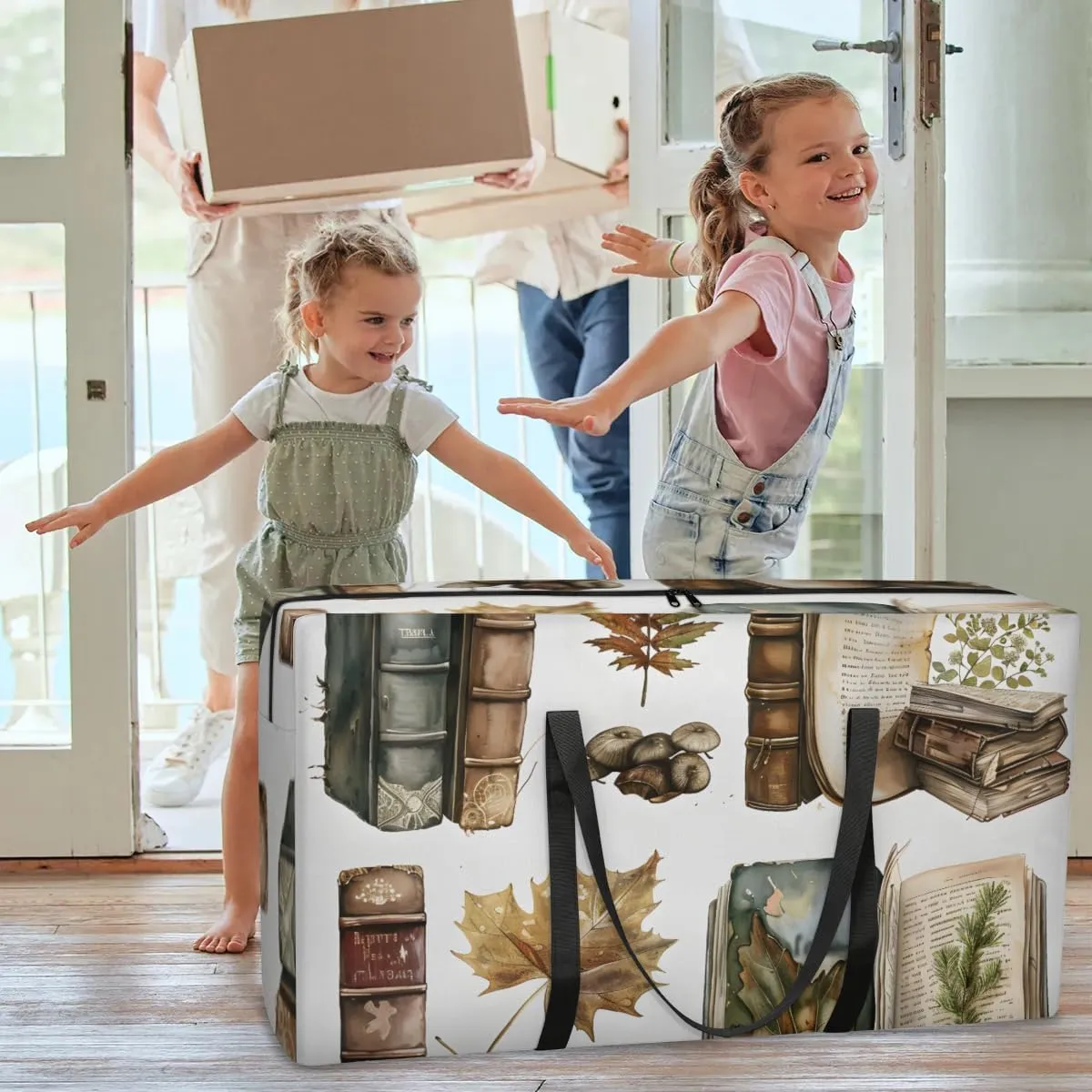 Moving Bags Heavy Duty Storage Bags for Clothes Moving Supplies Packing Bags for Moving Traveling Books Leaf Specimen