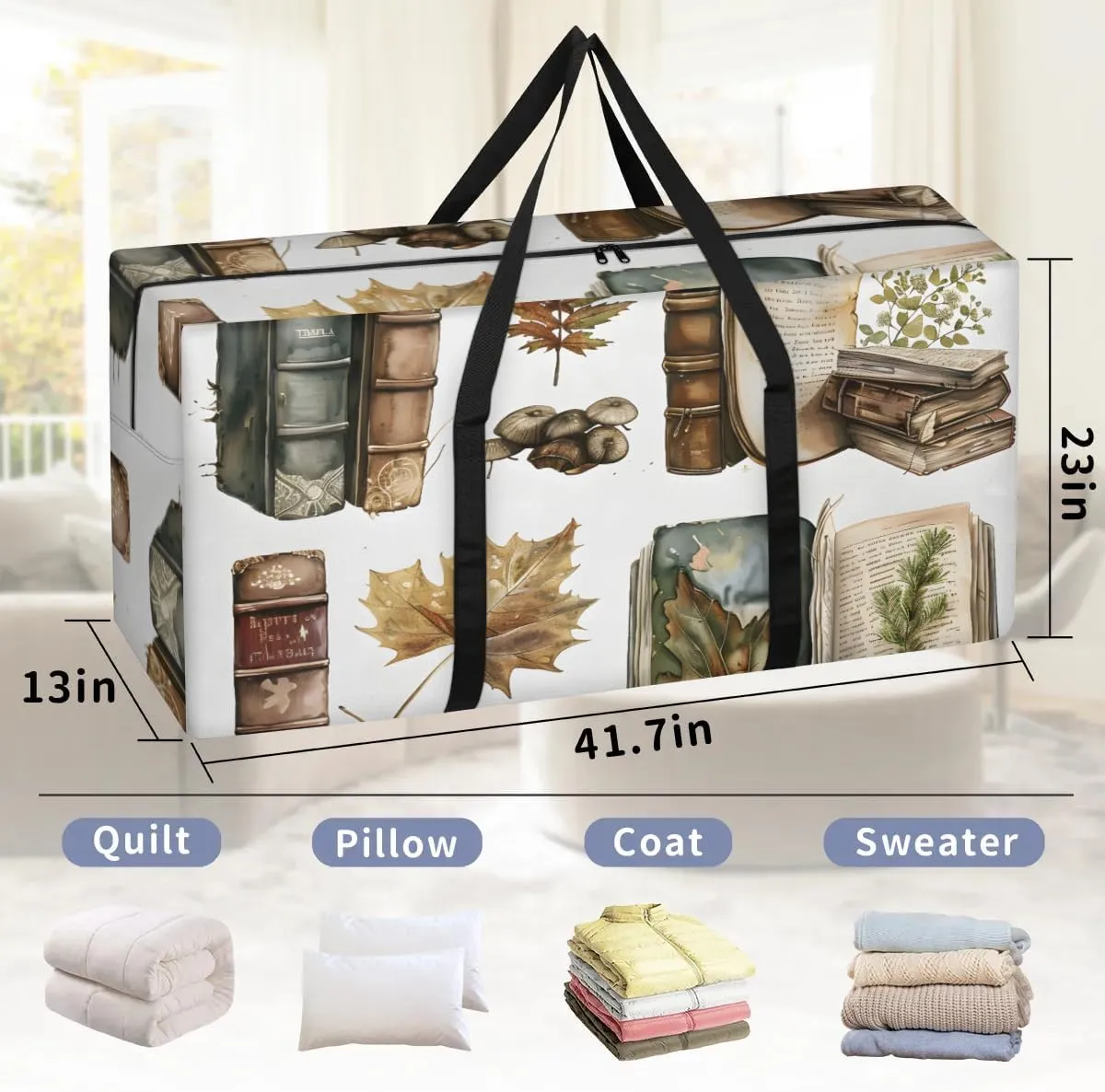 Moving Bags Heavy Duty Storage Bags for Clothes Moving Supplies Packing Bags for Moving Traveling Books Leaf Specimen