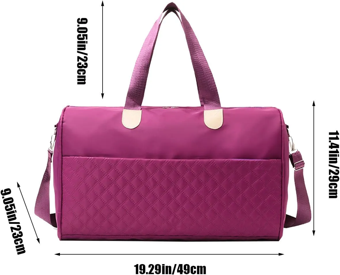 Multifunctional Travel Duffle Bag, Luggage Handbag Holdall Suitcase Handbag, Weekend Overnight Bag for Women Men
