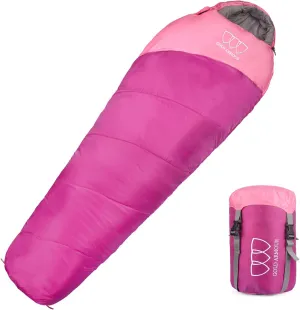 Mummy Sleeping Bag for Indoor and Outdoor - Great for Kids, Boys, Girls, Teens, Adults. Portable and Lightweight for 3-4 Season Camping, Hiking, Traveling, Backpacking and Outdoor