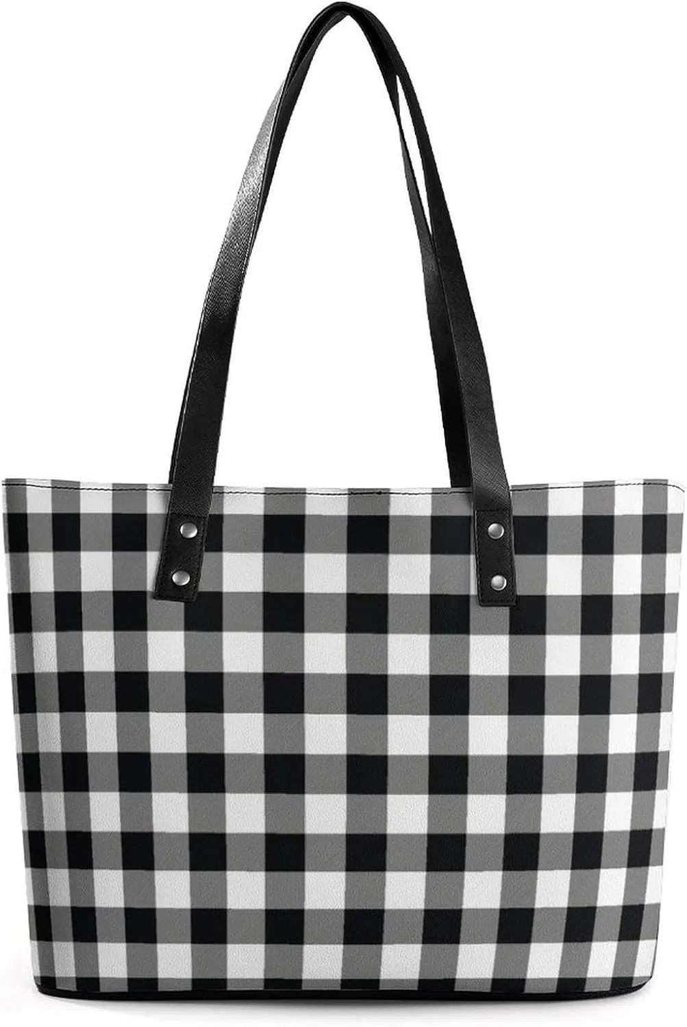 Murray Tartan Large Capacity Portable Leather Handbag