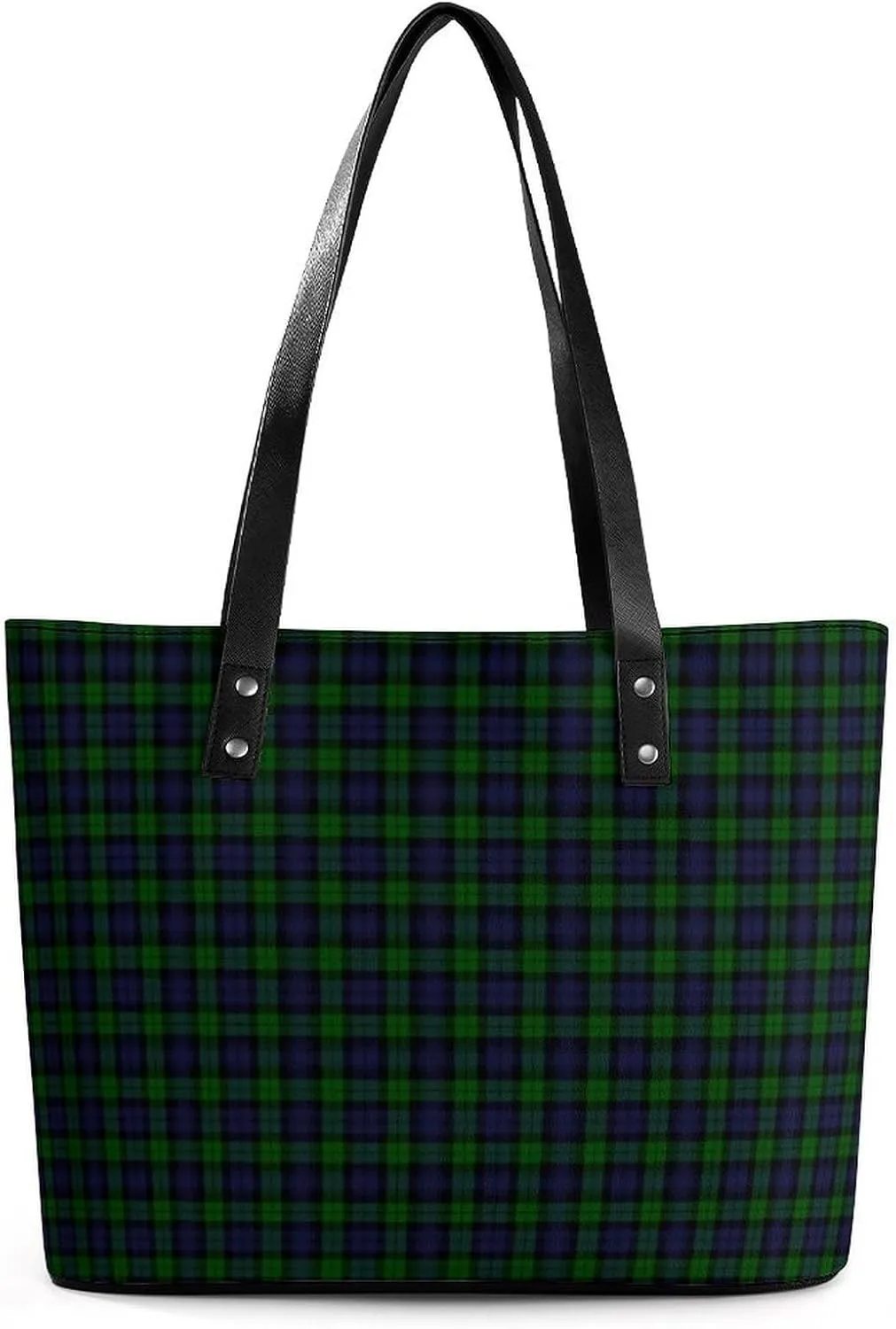 Murray Tartan Large Capacity Portable Leather Handbag