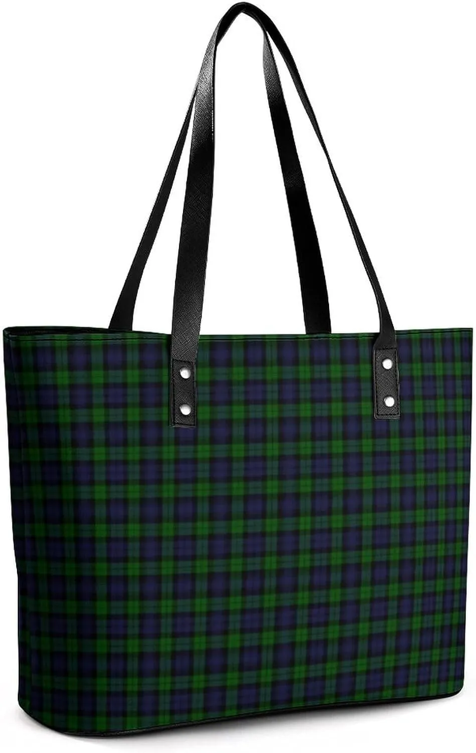 Murray Tartan Large Capacity Portable Leather Handbag