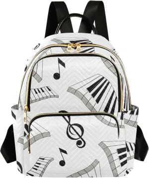 Music and Stave Small Backpack Purse for Women Travel Bag Fashion Daypack Back Pack Shoulder Bag