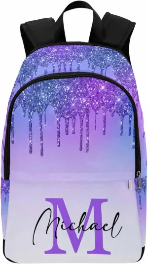 MyPupSocks Customized School Bag Personalized Name Backpack Daypack Unisex, Multi 03, One Size, Daypack Backpacks