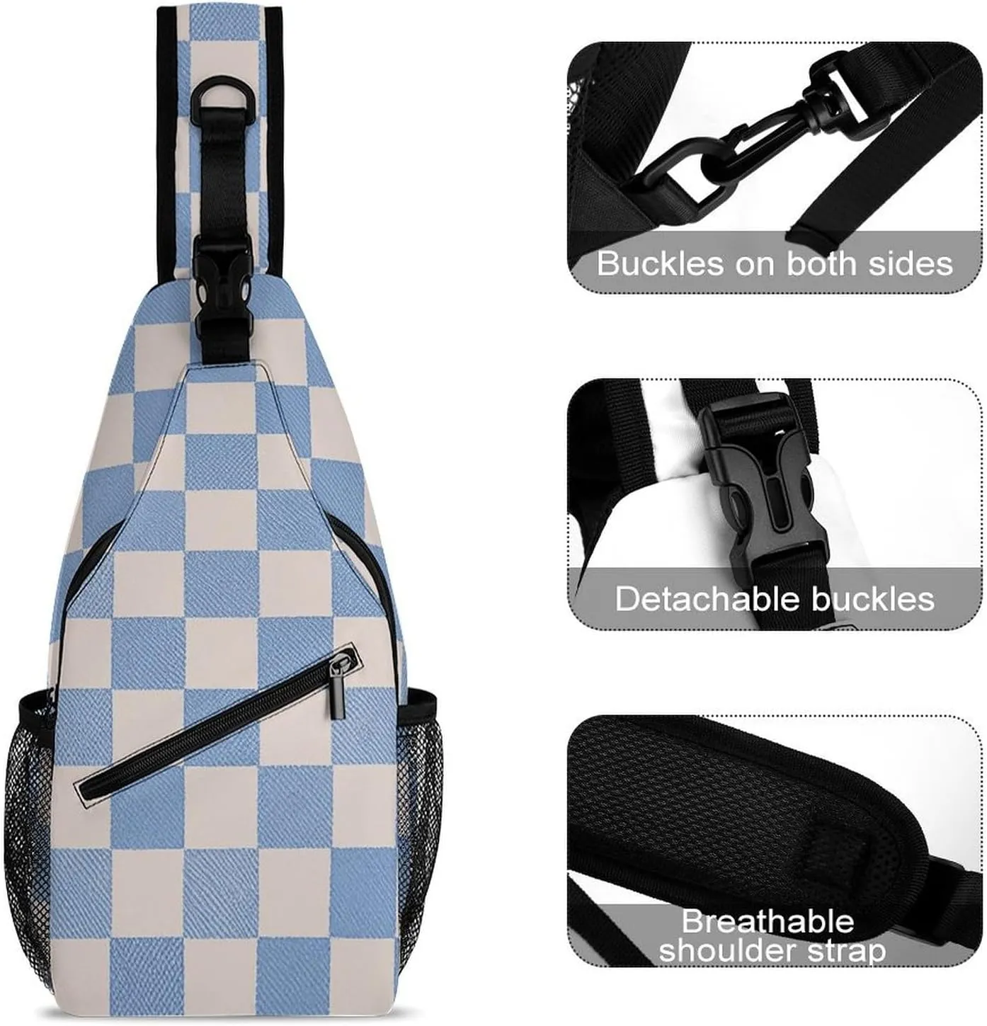 Native American Sling Bag Lightweight Crossbody Chest Pack Travel Shoulder Bag with Adjustable Strap