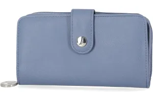 Nautica Be Shore Zip Around Wallet for Women RFID Vegan Leather Clutch, Bifold Organizer with Phone Holder, Card Slots, and Checkbook Pocket, Marine