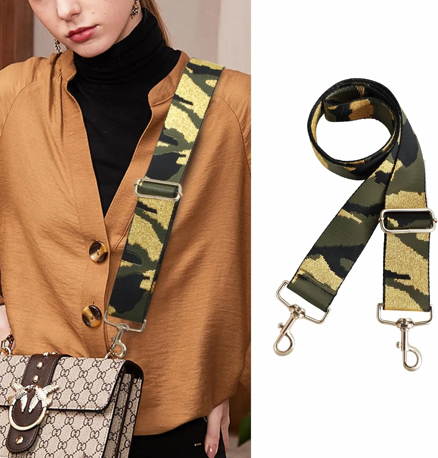 Nefelibata Purse Strap,2" Wide Purse Strap Adjustable Replacement,Multi-pattern Crossbody Handbag Strap