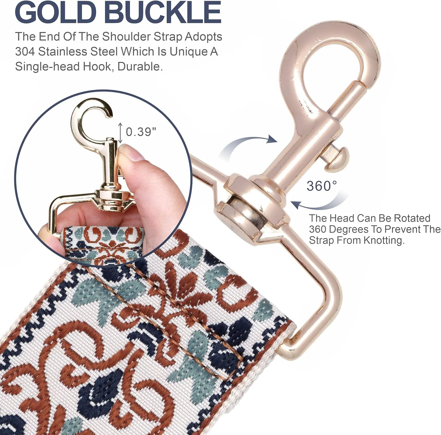 Nefelibata Purse Strap,2" Wide Purse Strap Adjustable Replacement,Multi-pattern Crossbody Handbag Strap