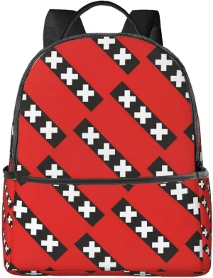 Netherlands Holland Flag Casual Backpacks Laptop Backpack Carry-on Daypack Sports Travel Rucksack Lightweight Working Bag for Outdoor Hiking Cycling Walking