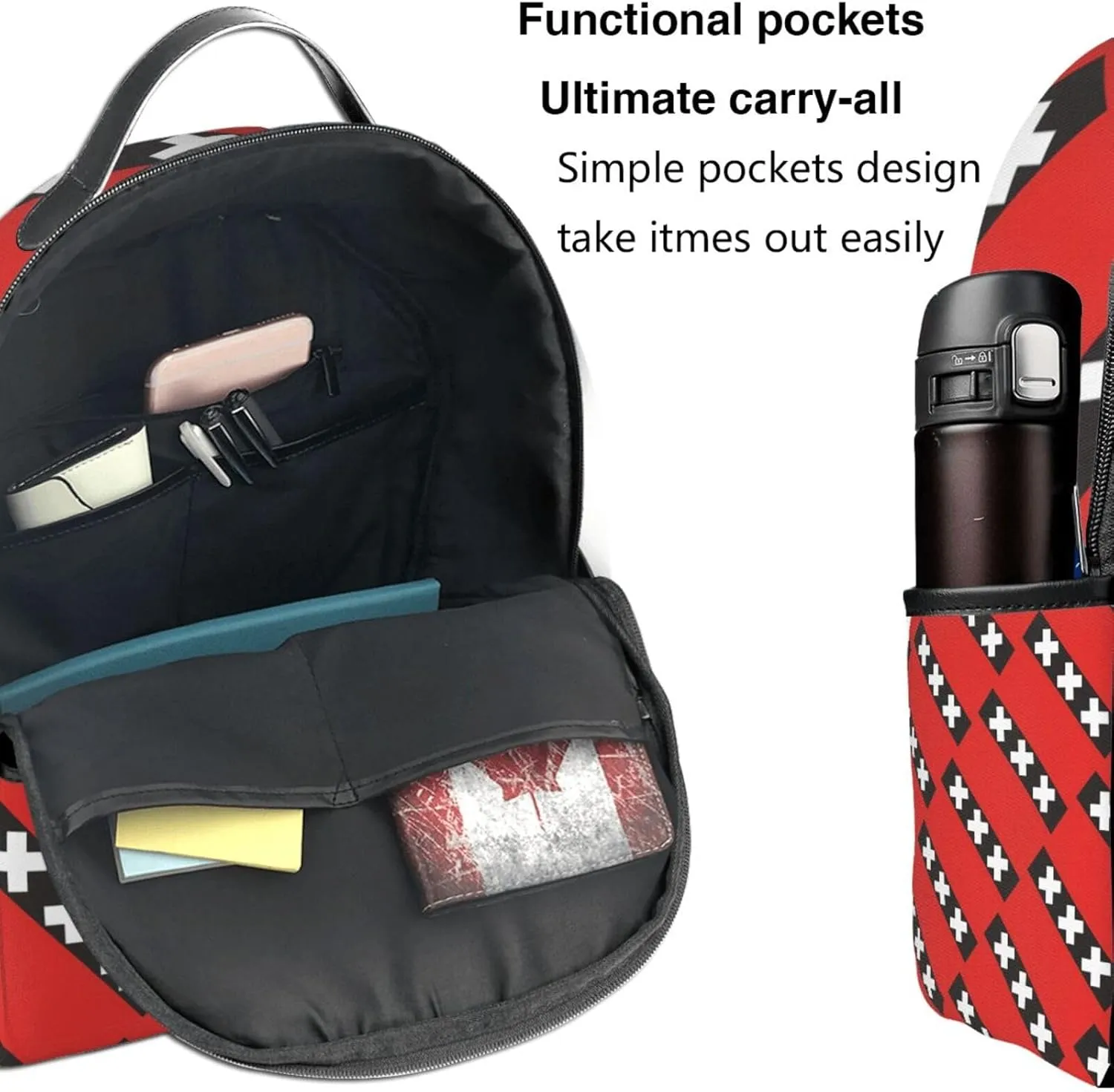 Netherlands Holland Flag Casual Backpacks Laptop Backpack Carry-on Daypack Sports Travel Rucksack Lightweight Working Bag for Outdoor Hiking Cycling Walking