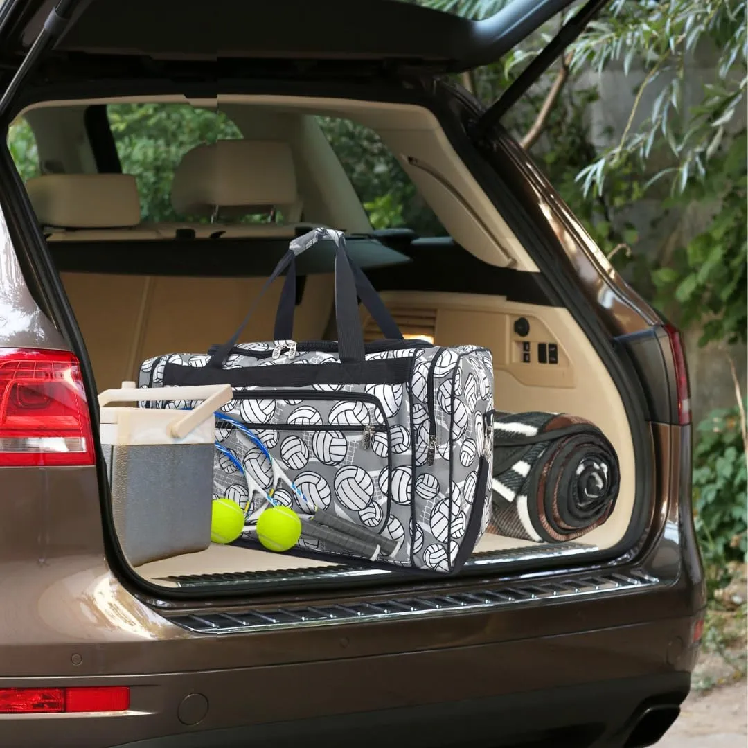 NGIL Canvas 23" inch Duffle Bag (Volleyball-Black)