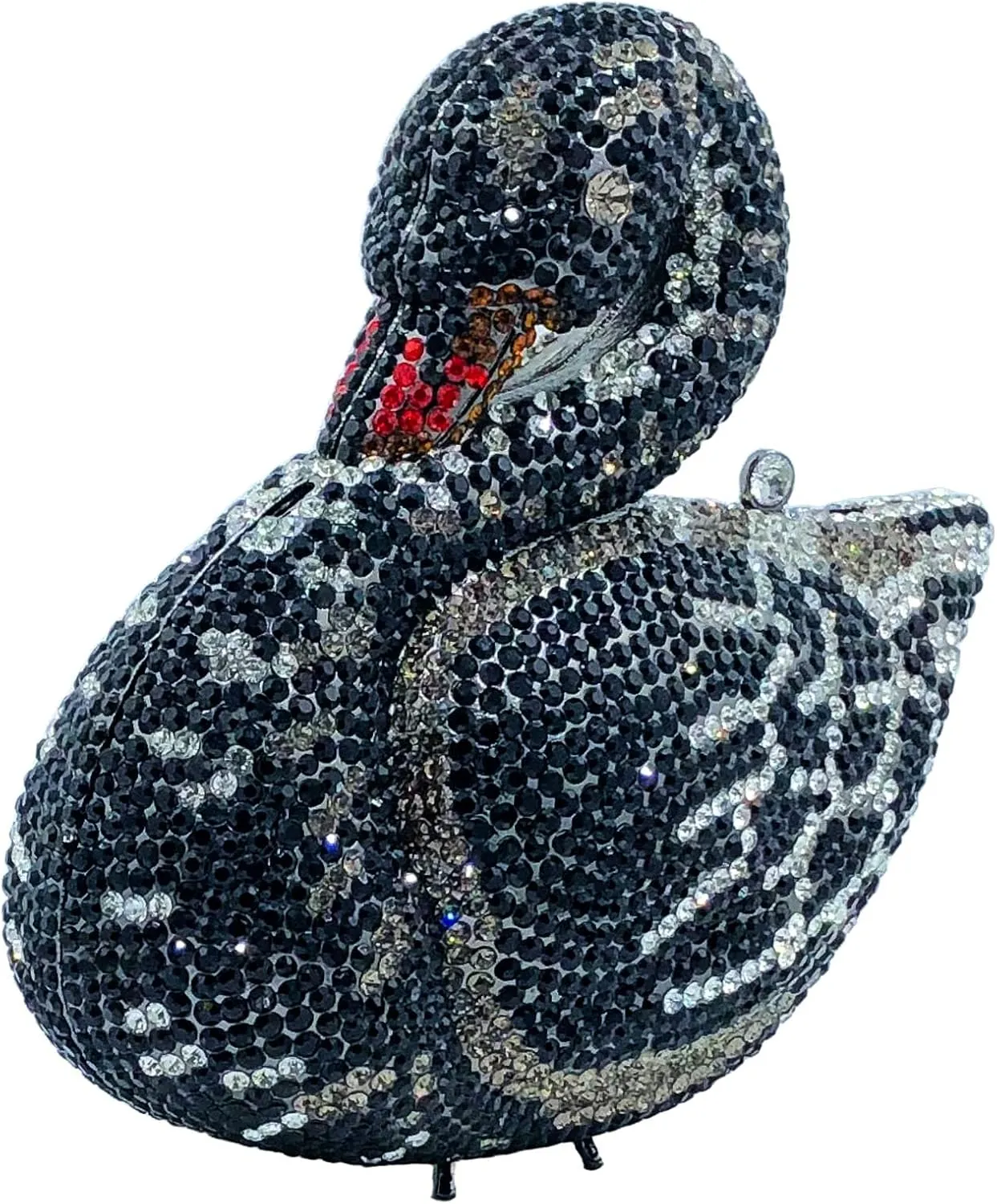 Novelty Swan Crystal Clutch Women Evening Bag and Clutches Party Prom Wedding Handbags Rhinestone Clutch Purses,Mini