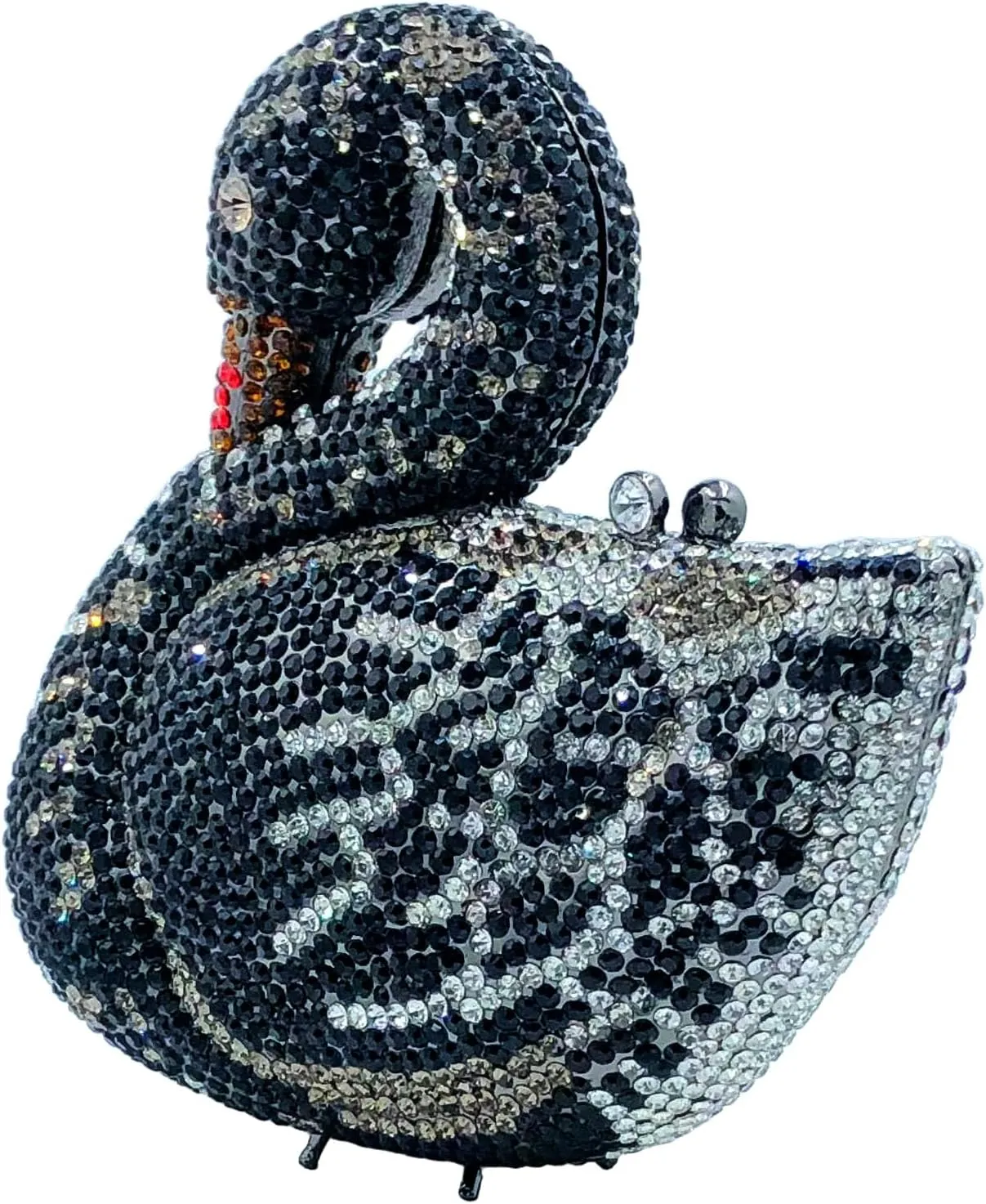 Novelty Swan Crystal Clutch Women Evening Bag and Clutches Party Prom Wedding Handbags Rhinestone Clutch Purses,Mini