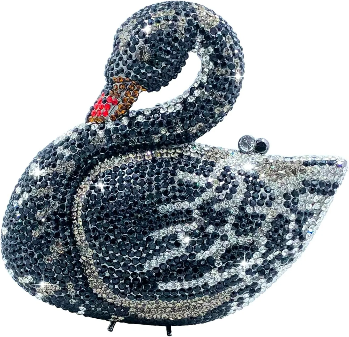 Novelty Swan Crystal Clutch Women Evening Bag and Clutches Party Prom Wedding Handbags Rhinestone Clutch Purses,Mini