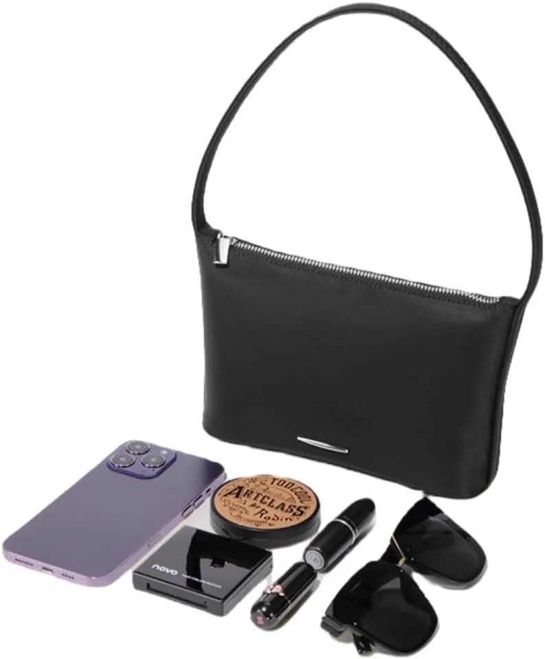 Nylon Shoulder Bag for Women Trendy Handbag and Purses Convenient Hobo Bag Clutch Totes with Zipper Closure