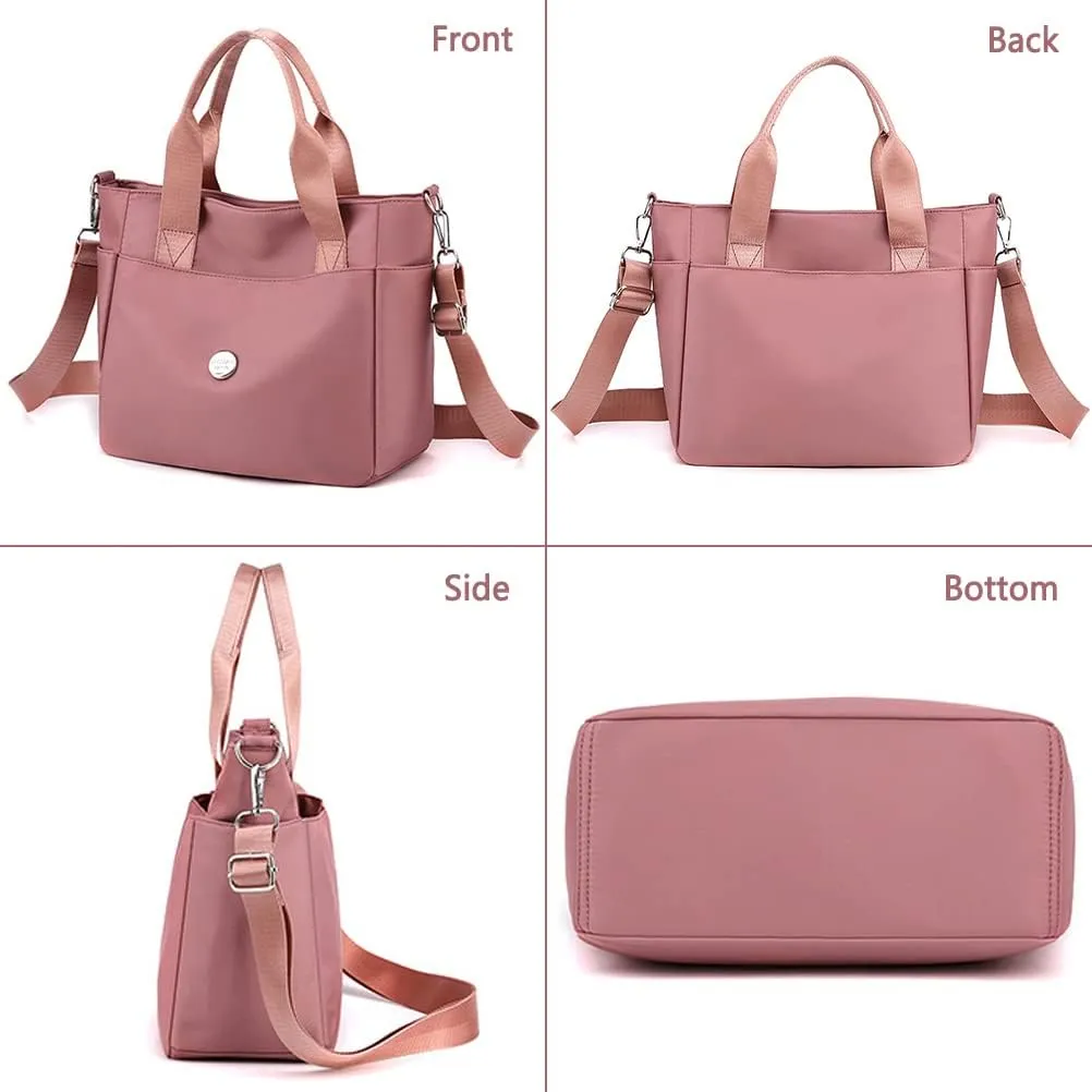 Nylon Tote Bag for Women Waterproof Cross Body Handbags Purses with Zipper Pocket Shoulder Bag Ladies Casual Satchel