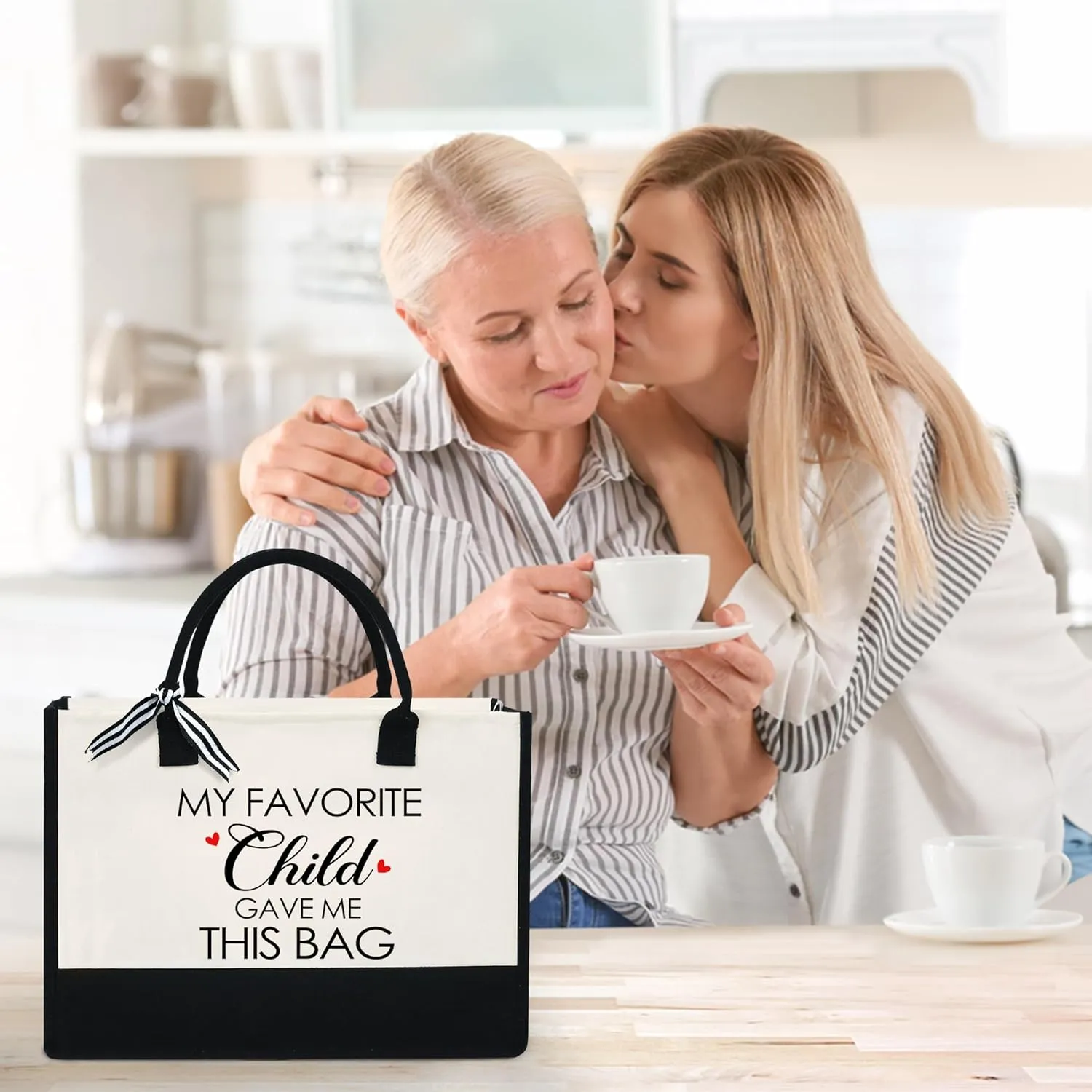 OASSIE Appreciation Gifts for Women - Canvas Tote Bag 13oz with Zipper - Mothers Day Birthday Thank You Gifts for Women Mom