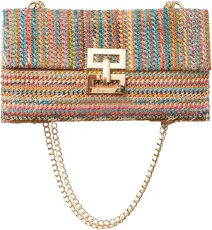 Obosoyo Summer Straw Clutch Purses for Women Boho Woven Beach Bag Envelope Wallet Flap Handbags Cell Phone Evening Purse