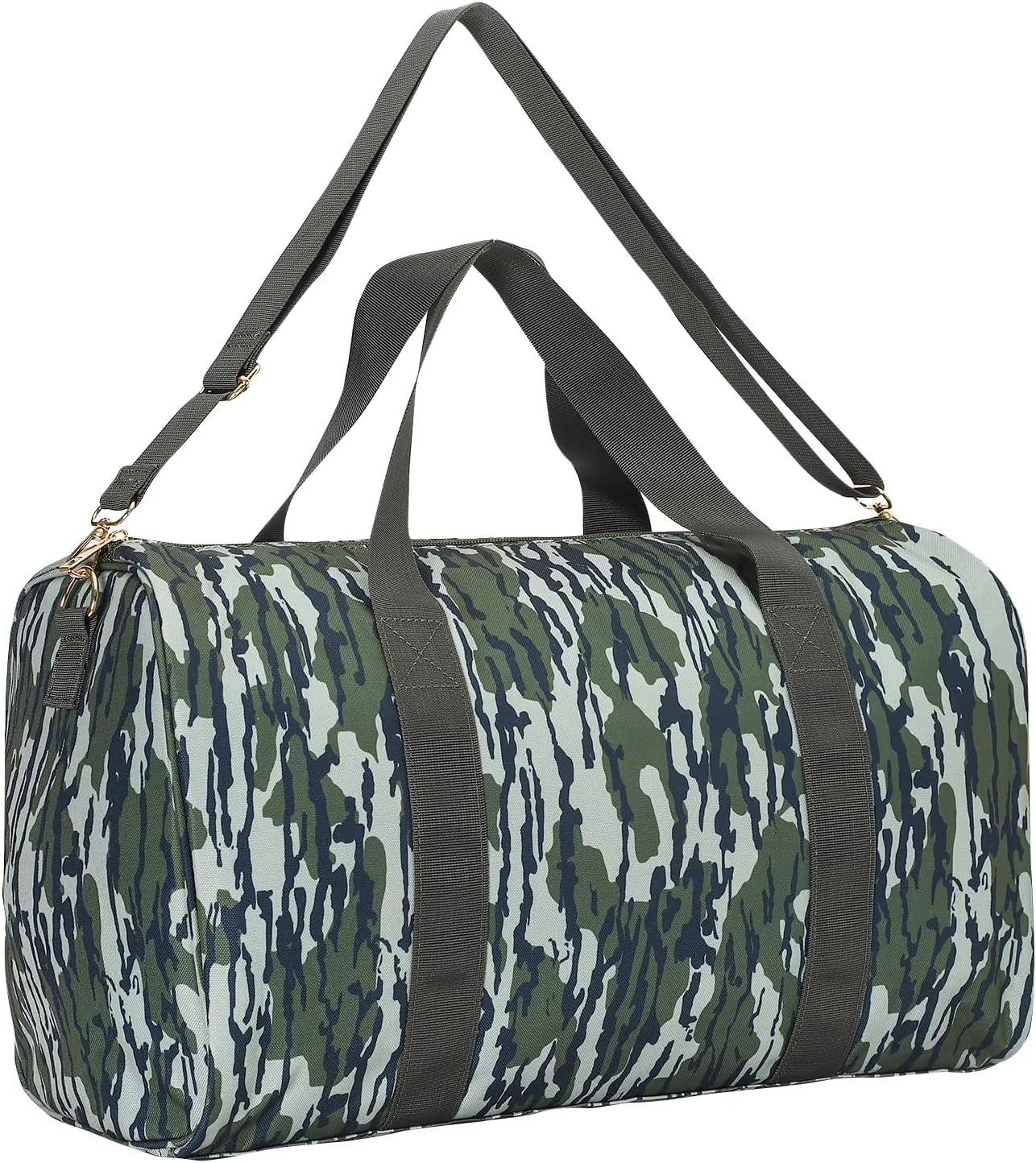 Olive camo hunting duffel bag