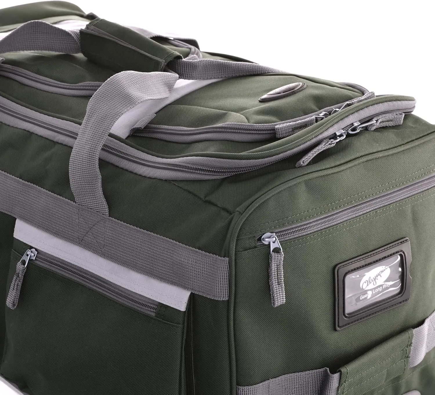 Olympia U.S.A. 22 inch Carry On 8 Pockets Wheeled Rolling Duffel Bag Water Resistant Luggage Lightweight Travel Suitcase with Retractable Handle