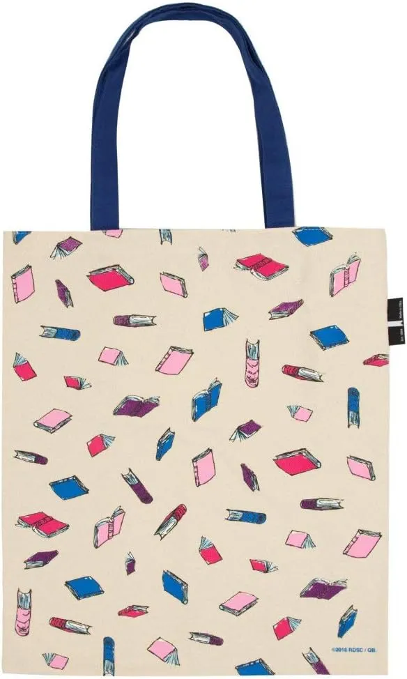 Out of Print Literary and Book-Themed Canvas Tote Carrying Bag for Book Lovers, Readers, and Bibliophiles