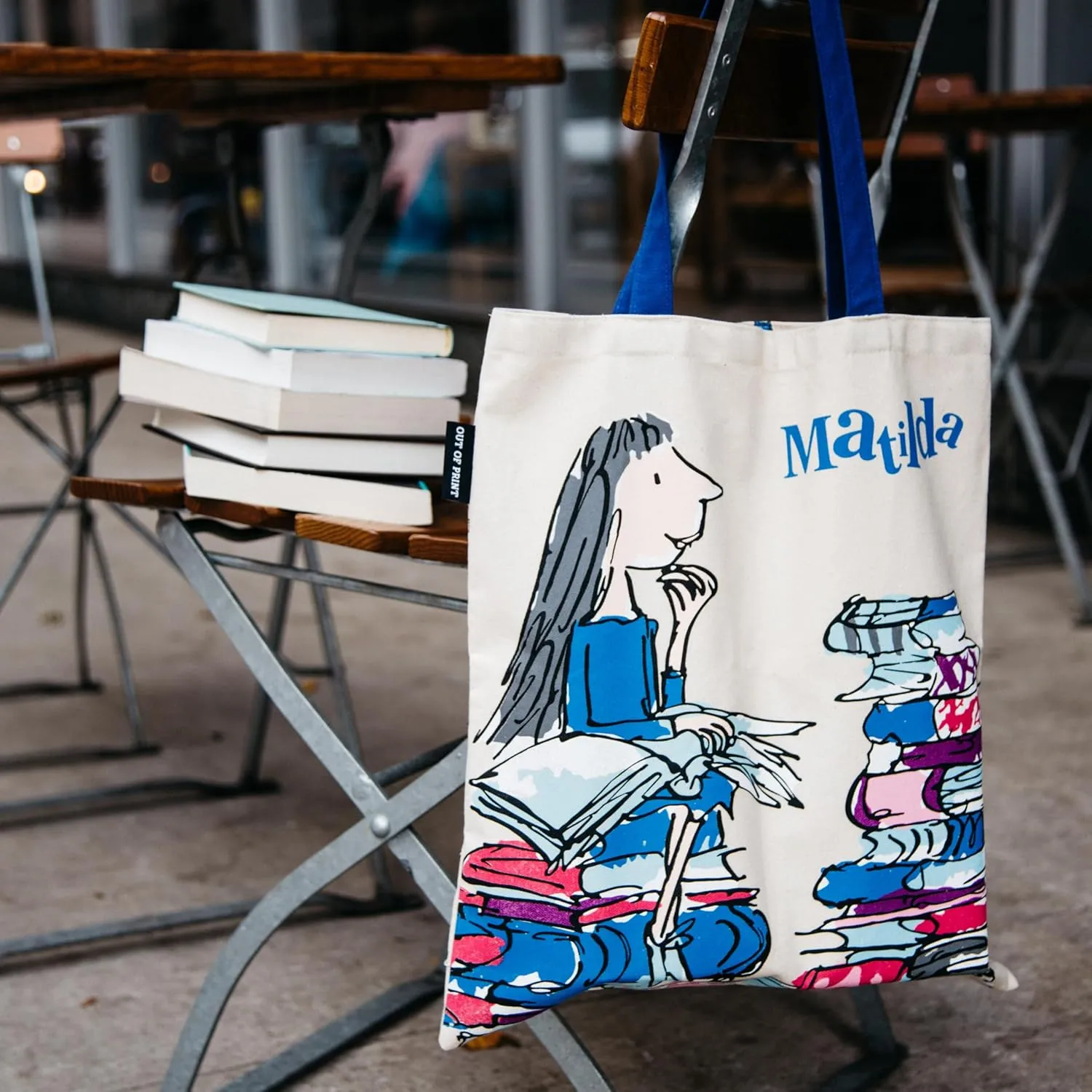 Out of Print Literary and Book-Themed Canvas Tote Carrying Bag for Book Lovers, Readers, and Bibliophiles