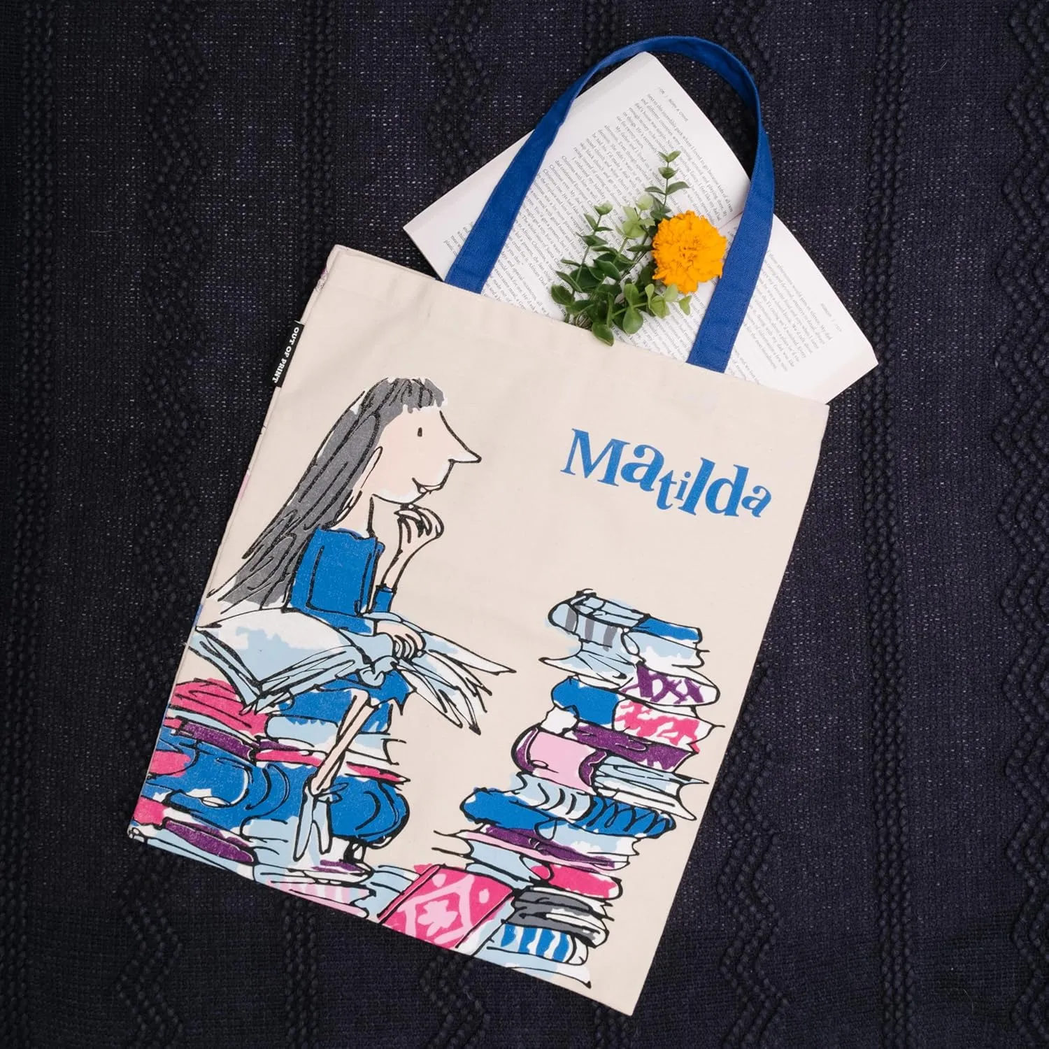 Out of Print Literary and Book-Themed Canvas Tote Carrying Bag for Book Lovers, Readers, and Bibliophiles