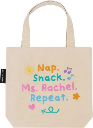 Out of Print Nap. Snack. Ms. Rachel. Repeat. Official Ms. Rachel Mini Tote Bag