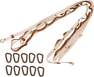 Outdoor Gear Storage Strap Clothesline with D Hooks - Convenient Camping Organizer Rope for Hammocks and More