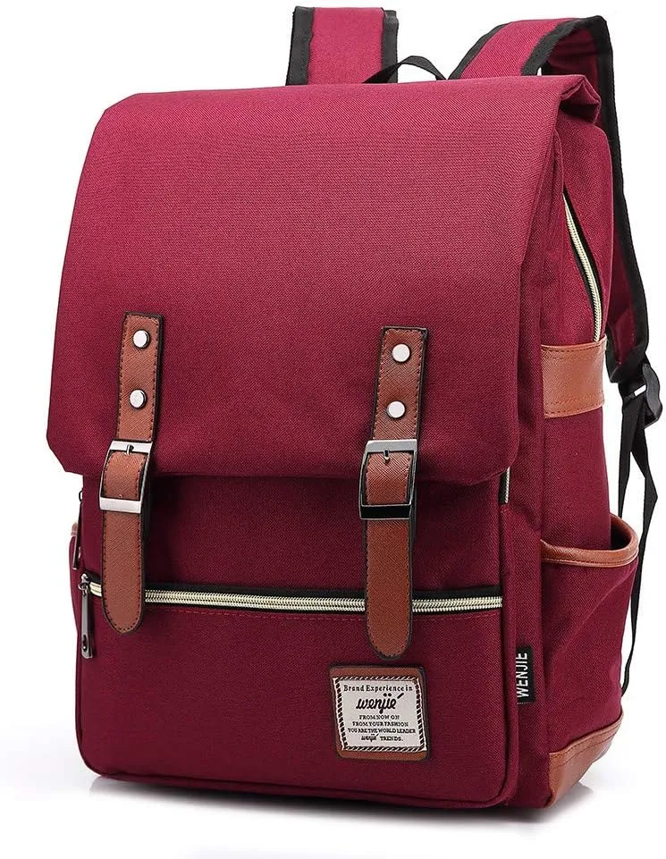 Outdoor Men 14''16'' Retro Canvas Women Fashion Backpack Travel Rolling Backpack for Women Laptop (16寸)