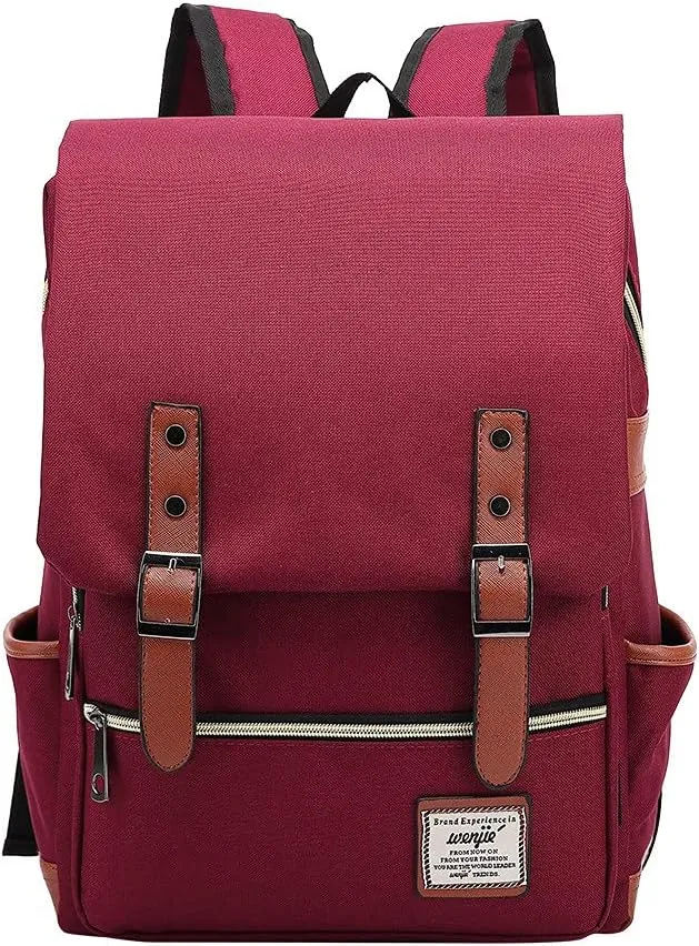 Outdoor Men 14''16'' Retro Canvas Women Fashion Backpack Travel Rolling Backpack for Women Laptop (16寸)