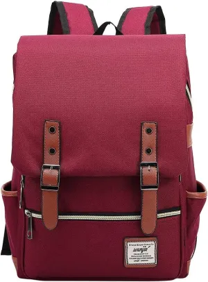 Outdoor Men 14''16'' Retro Canvas Women Fashion Backpack Travel Rolling Backpack for Women Laptop (16寸)