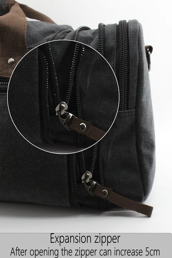 Overnight Handbag Shoulder Canvas Travel Tote Luggage Weekender Duffel Bag,170804-02
