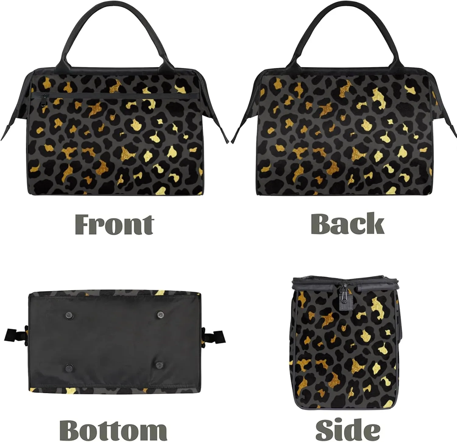 Overnight Weekender Bag for Women Men Leopard Skin Print Waterproof Carry On Travel Duffel Bags with Zipper Lightweight Sports Gym Bag Luggage Workout Handle Bags for Traveling Yoga Camping